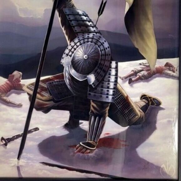 Vintage Japanese Samurai Aikido Fighting Scene Wood Framed Print Wall Art - Picture 5 of 8